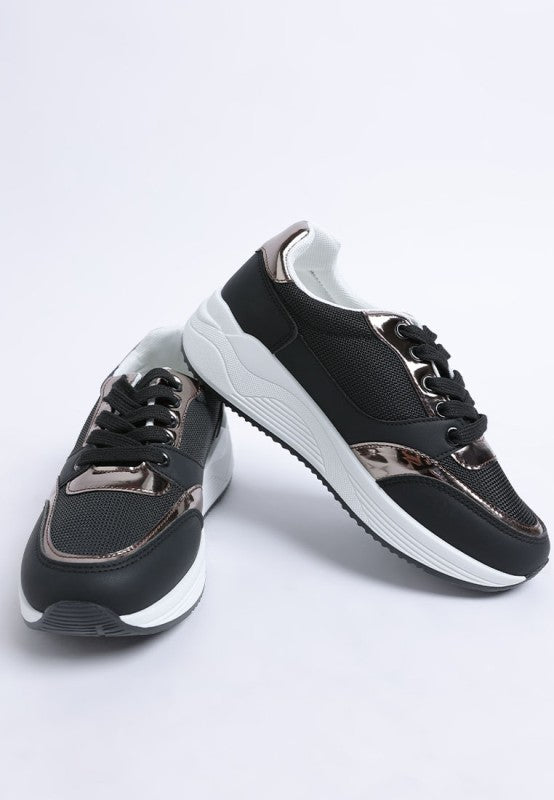 Subasa Chunky Mesh Lace Up Sneakers
