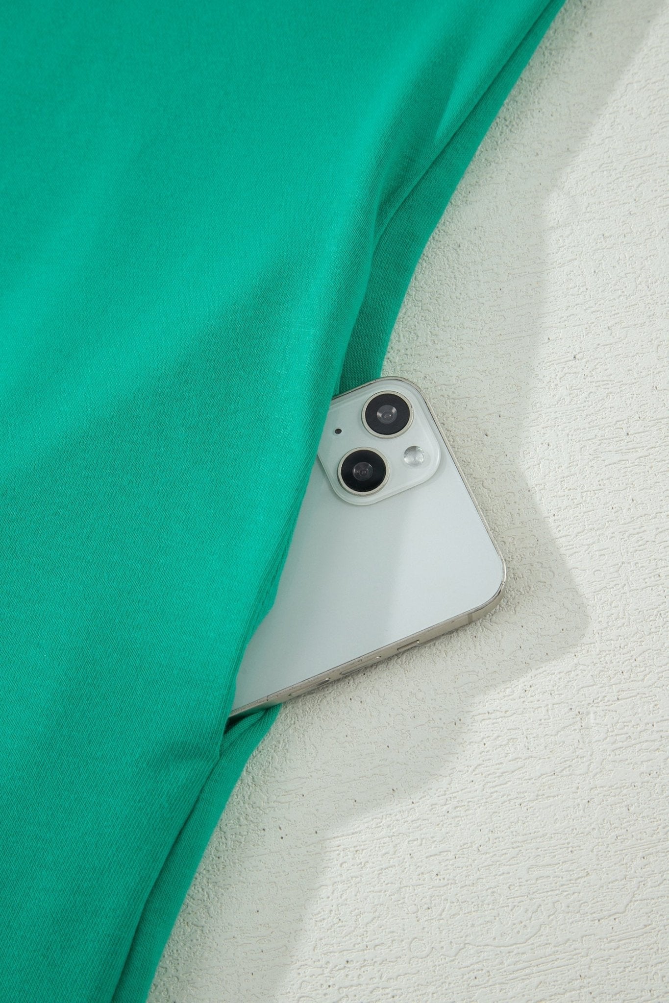 Sea Green Solid Color Snap Button Polo Collar Short Sleeve Scallop Hem Mini Dress - Loving It Shop