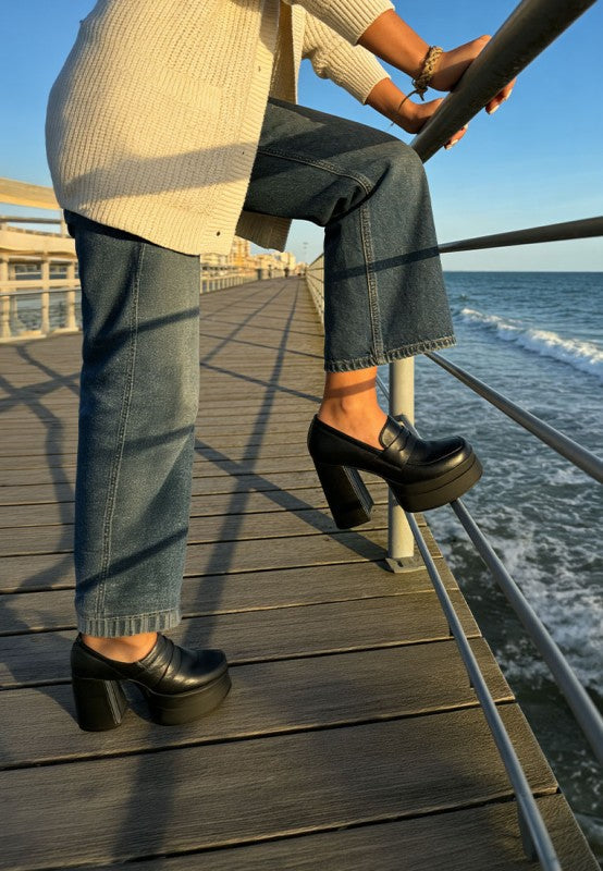 Oryana Chunky Platform Heel Loafers