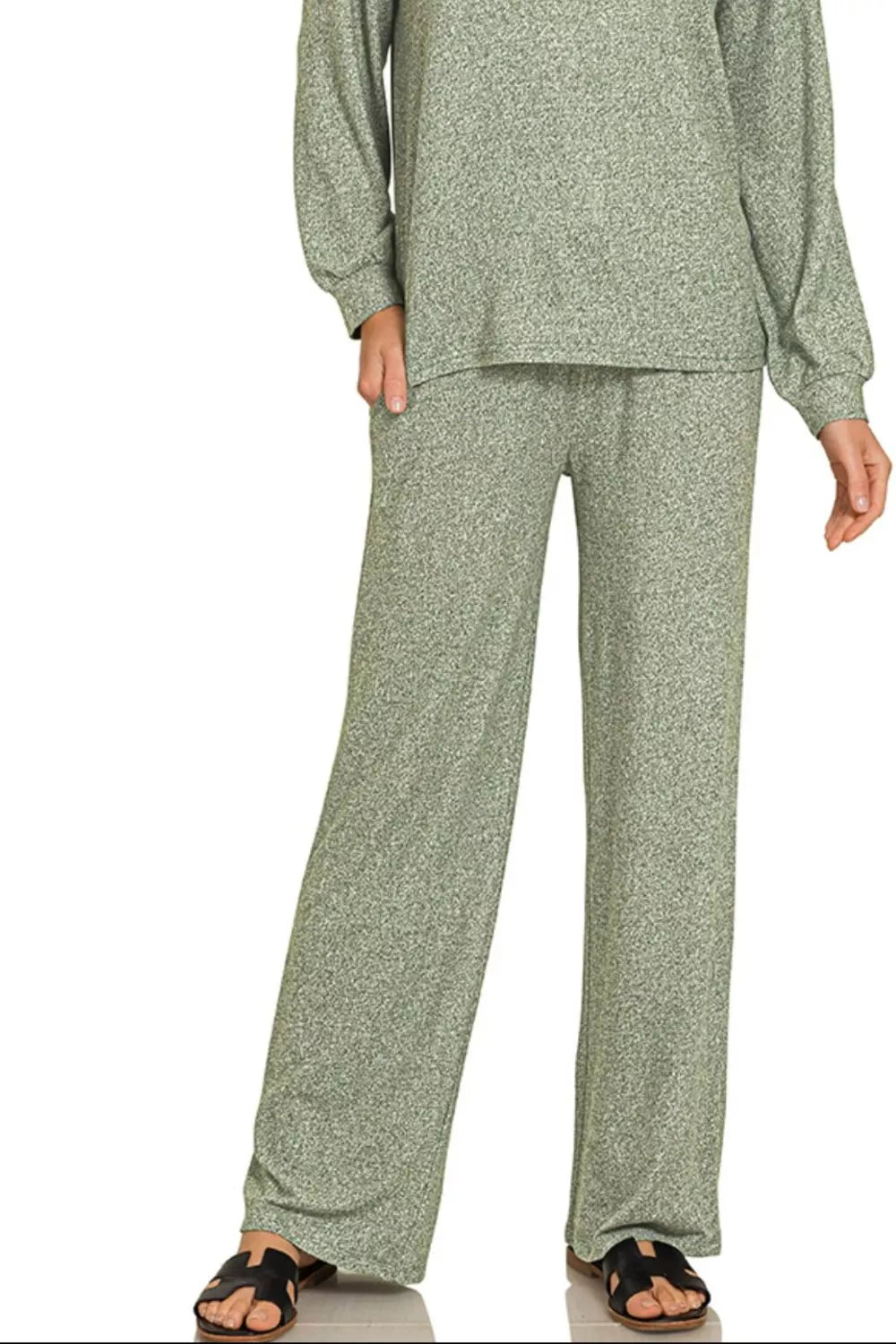 Soft Melange Long Sleeve Tee &amp; Pants Set