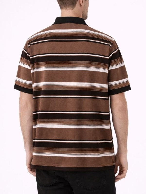 Old School Striped Pique Polo Shirt