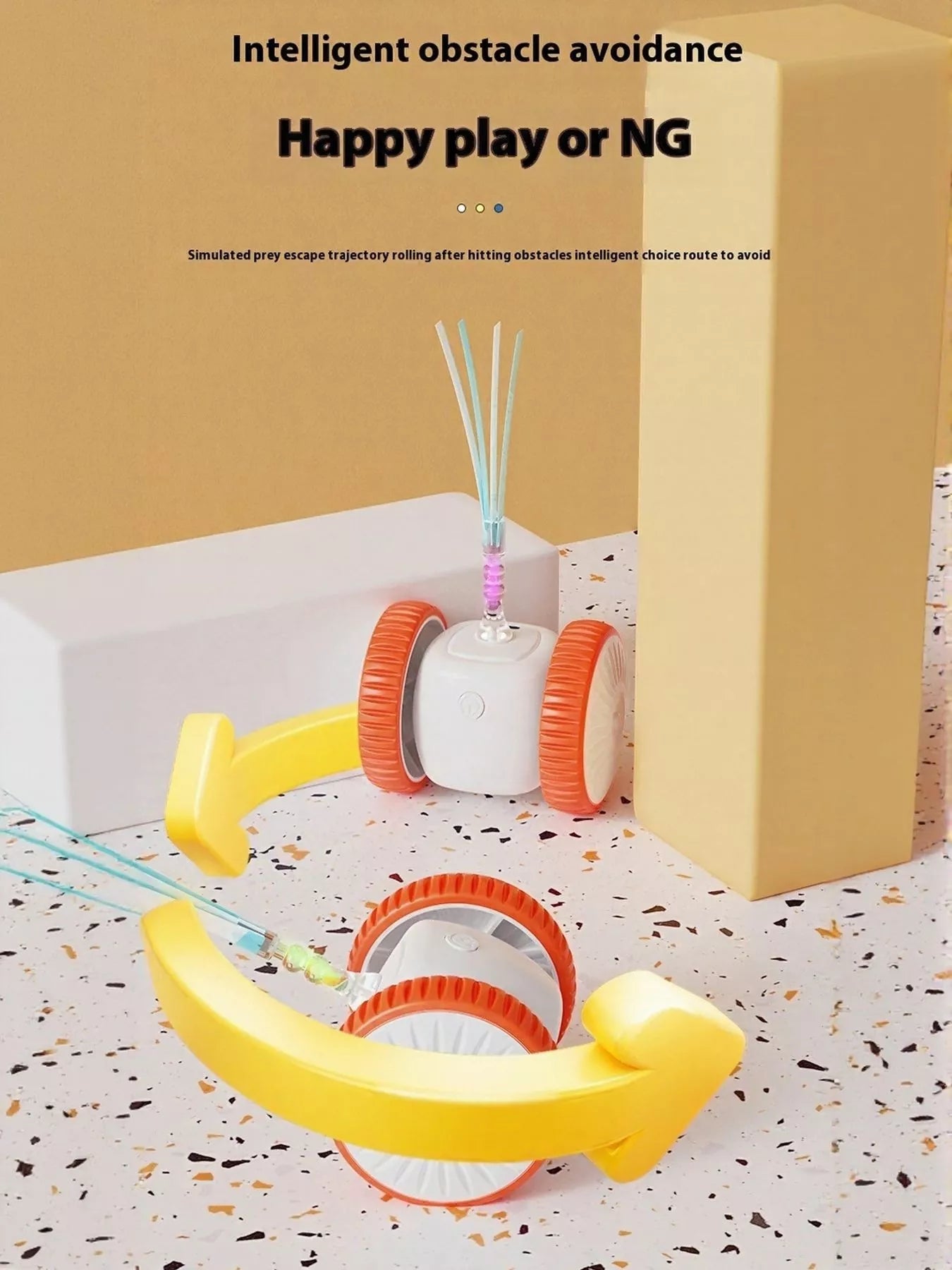 Interactive Self - Rotating Feather Pet Chase Toy - Loving It Shop