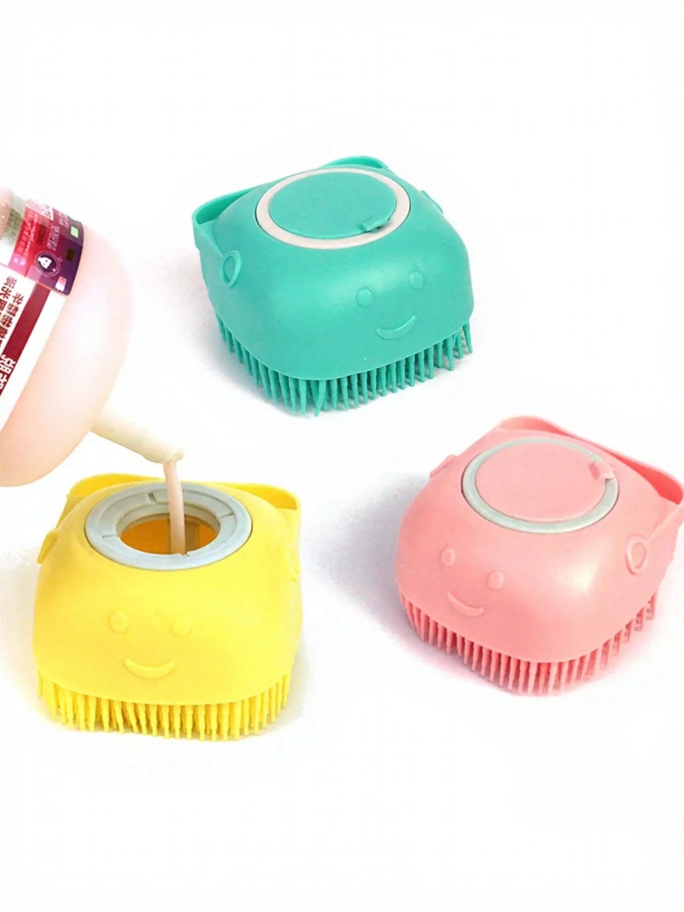 Cute Cartoon Silicone Pet Bath Brush - Loving It Shop