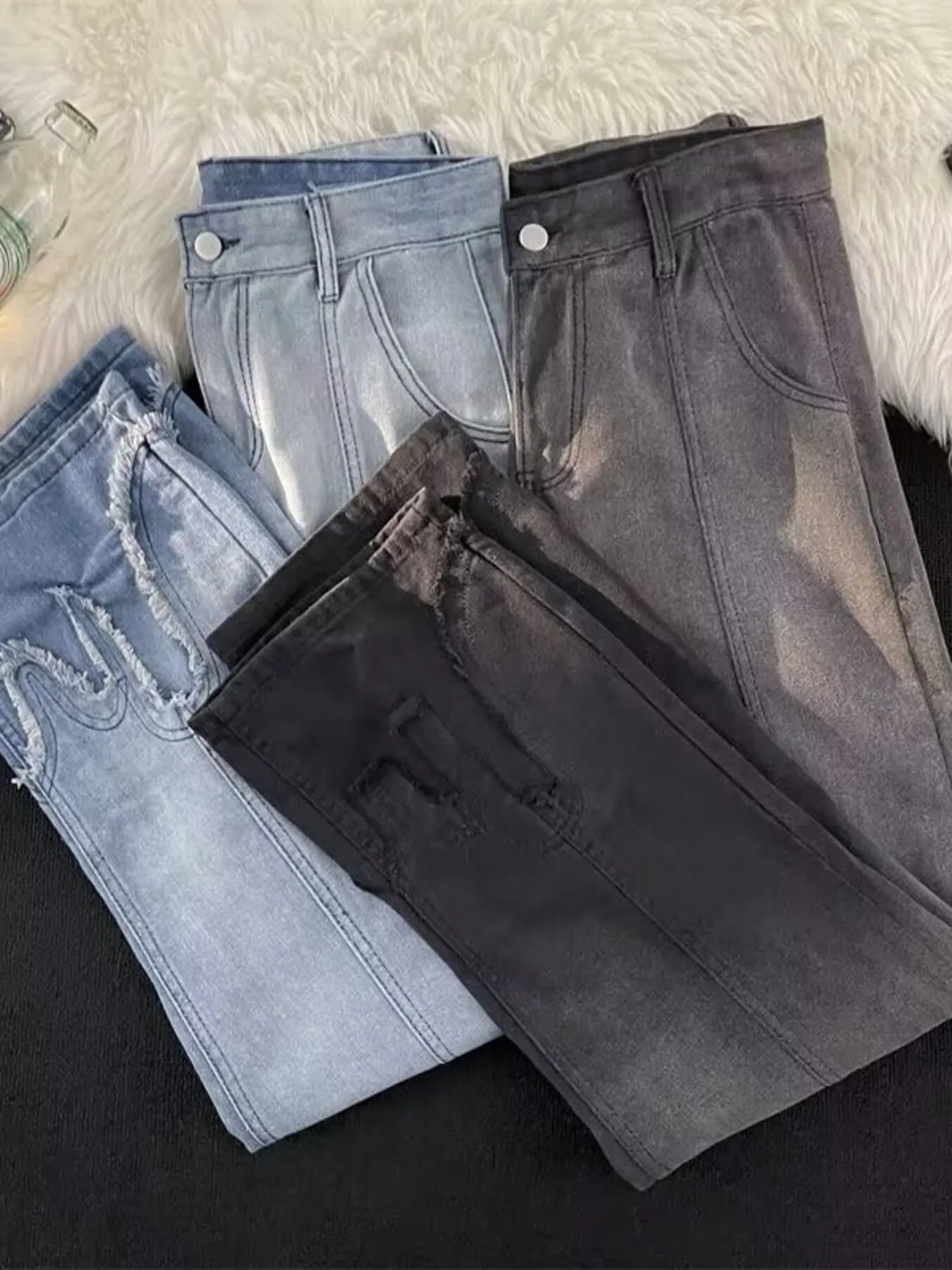 Men's Full Size Wide Leg Jeans Plus Size