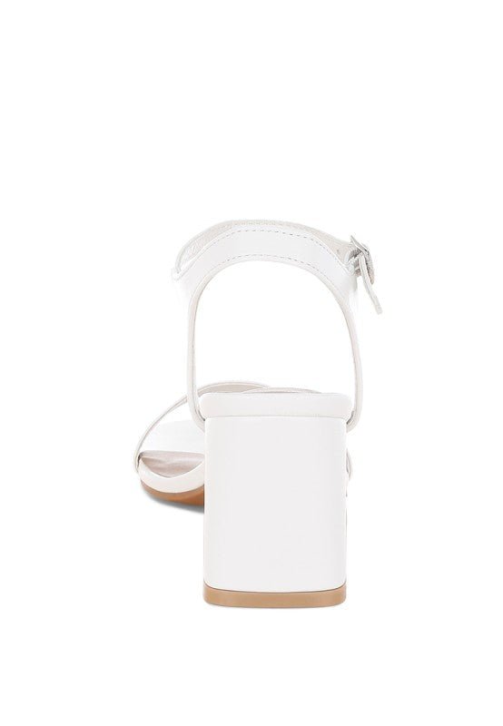 Kazara Faux Leather Block Heels - Loving It Shop