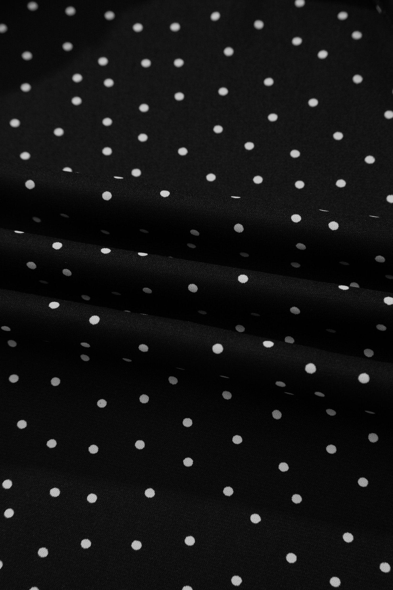 Black Polka Dot Print Lace Trim Wrap Mini Dress - Loving It Shop