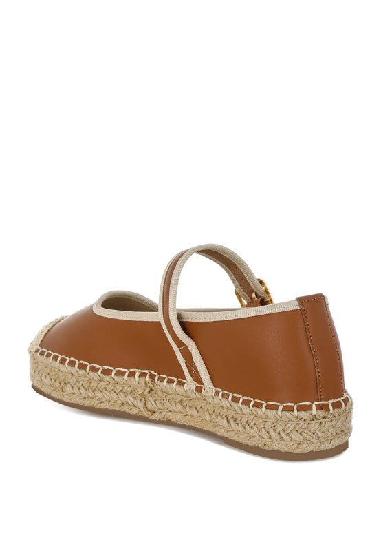 Ostac Genuine Leather Mary Jane Espradrilles - Loving It Shop