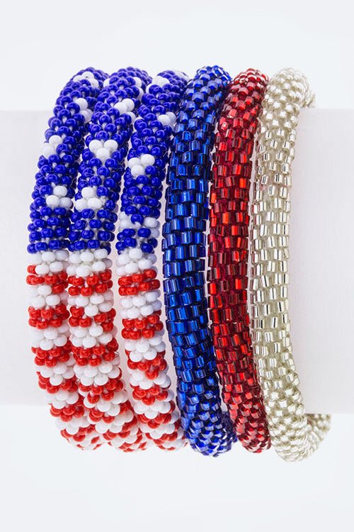 USA Nepal Roll Up Bracelet - Loving It Shop