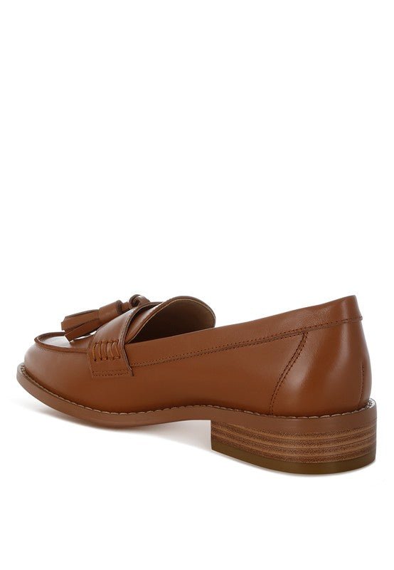 Yelena Real Leather Tassel Loafers - Loving It Shop