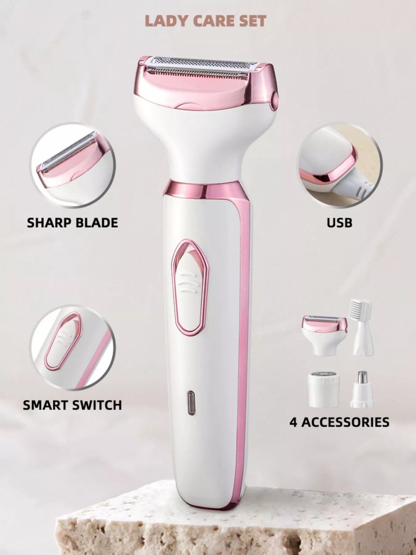 4 - in - 1 Multifunctional Painless Hair Removal - Loving It Shop