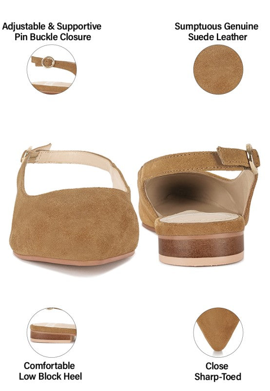 Hocane Genuine Soft Leather Slingback Sandals
