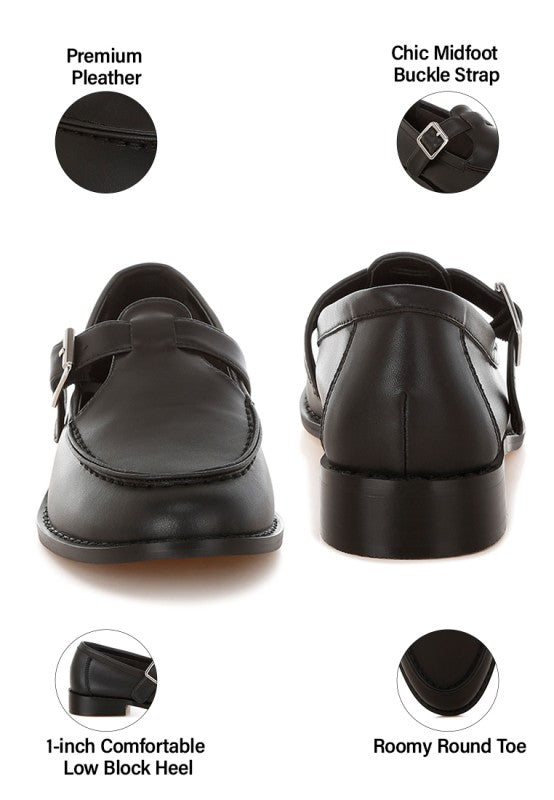 Tesoro Low Heel Mary Jane Loafers