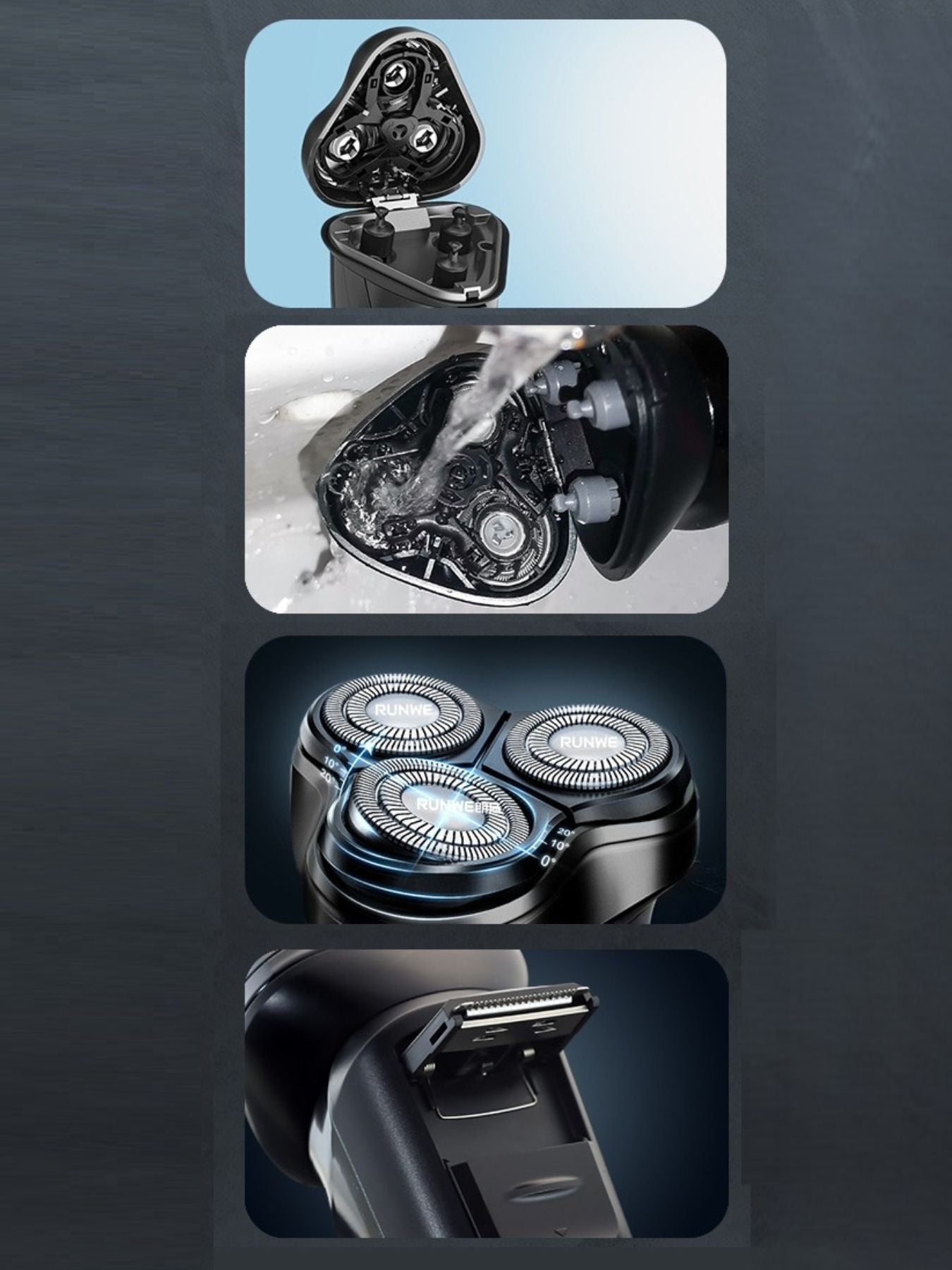 3 - Head Rotary Electric Shaver - Loving It Shop
