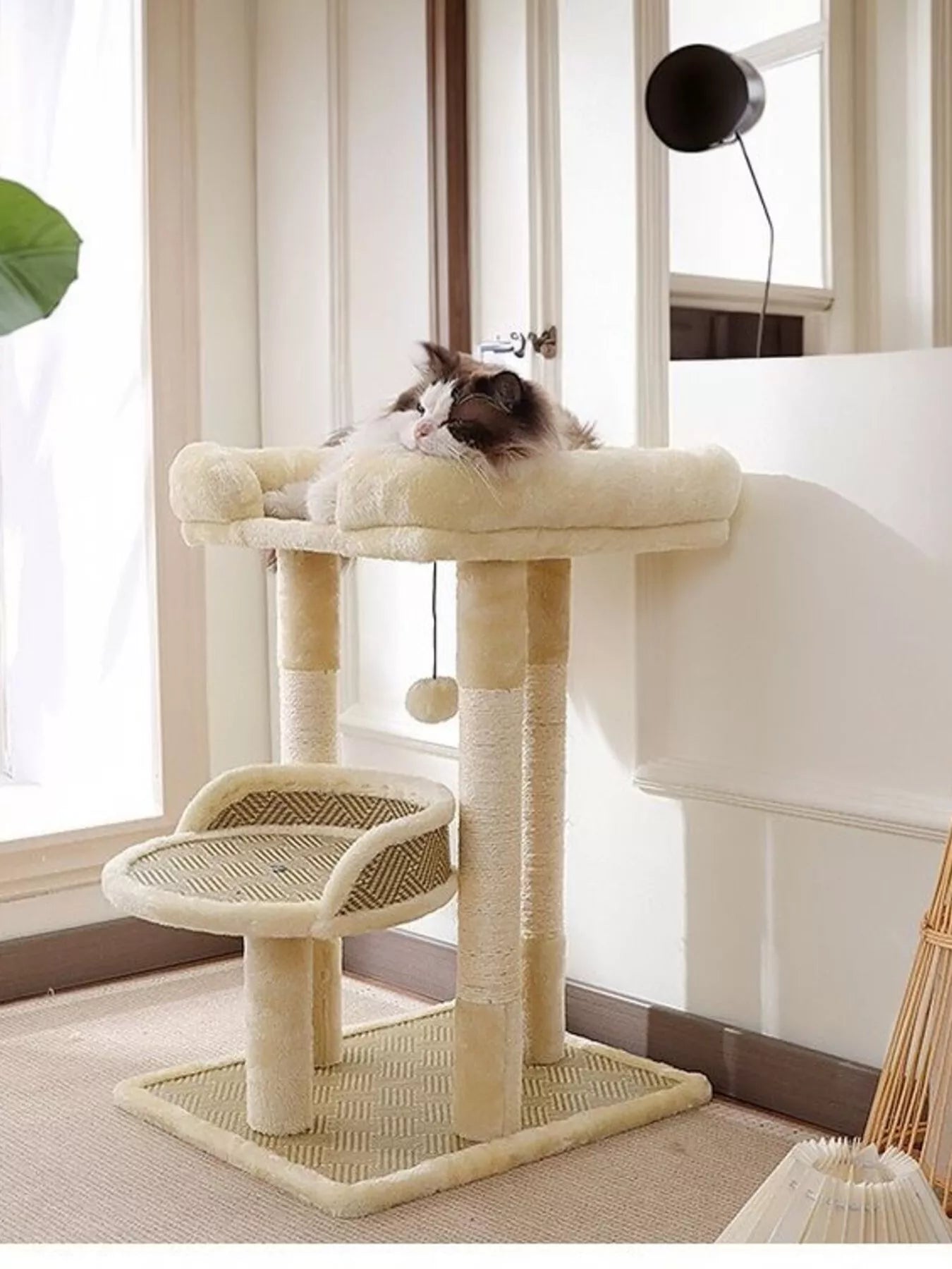 Plush Cat Tree Condo with Scratching Posts - Loving It Shop
