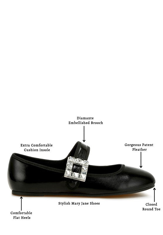 Upstage Brooch Mary Jane Ballerinas