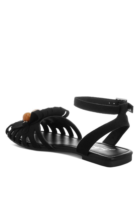 Corvina Bead Embellished Cut Work Flats