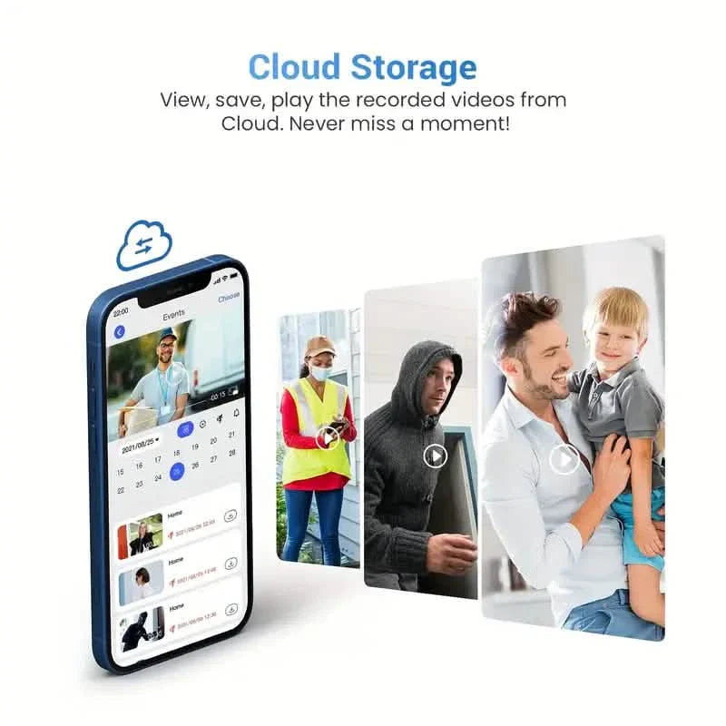 1080P HD Smart Doorbell Camera with AI Detection &amp; Night Vision