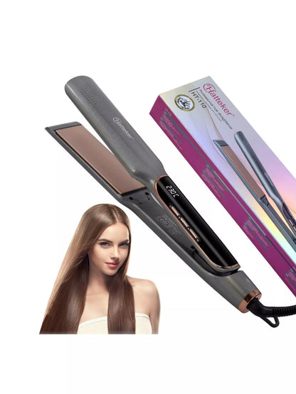 Curling and Straightening Hair Iron with Temperature Control - Loving It Shop