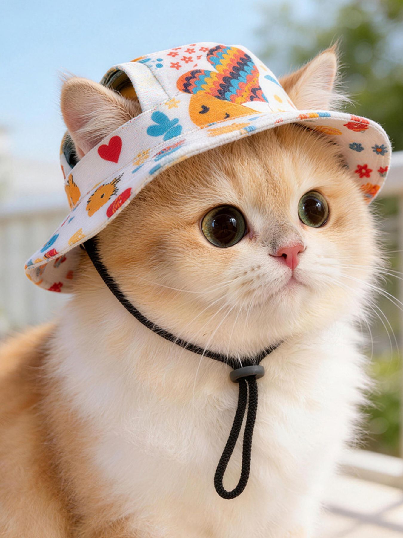 Adjustable Chin Strap Pet Bucket Hat - Loving It Shop