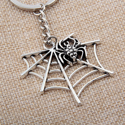 Europe And The United States Halloween Spider Web Shape Pendant Key Chain
