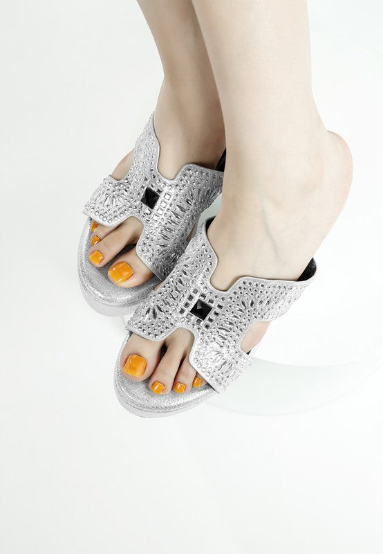 Marnier Diamante & Rhinestone Detail Sandals