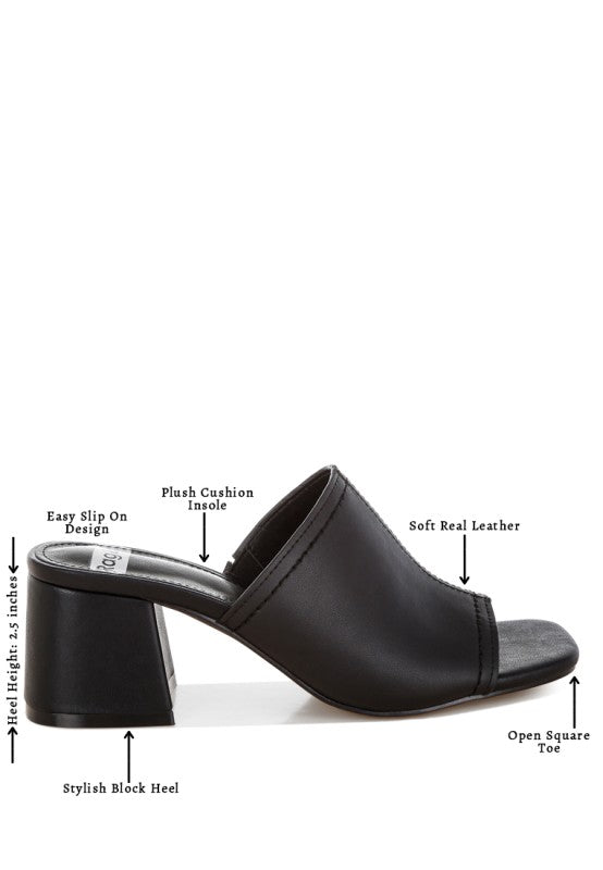 Wuling Slip-On Soft Leather Heels
