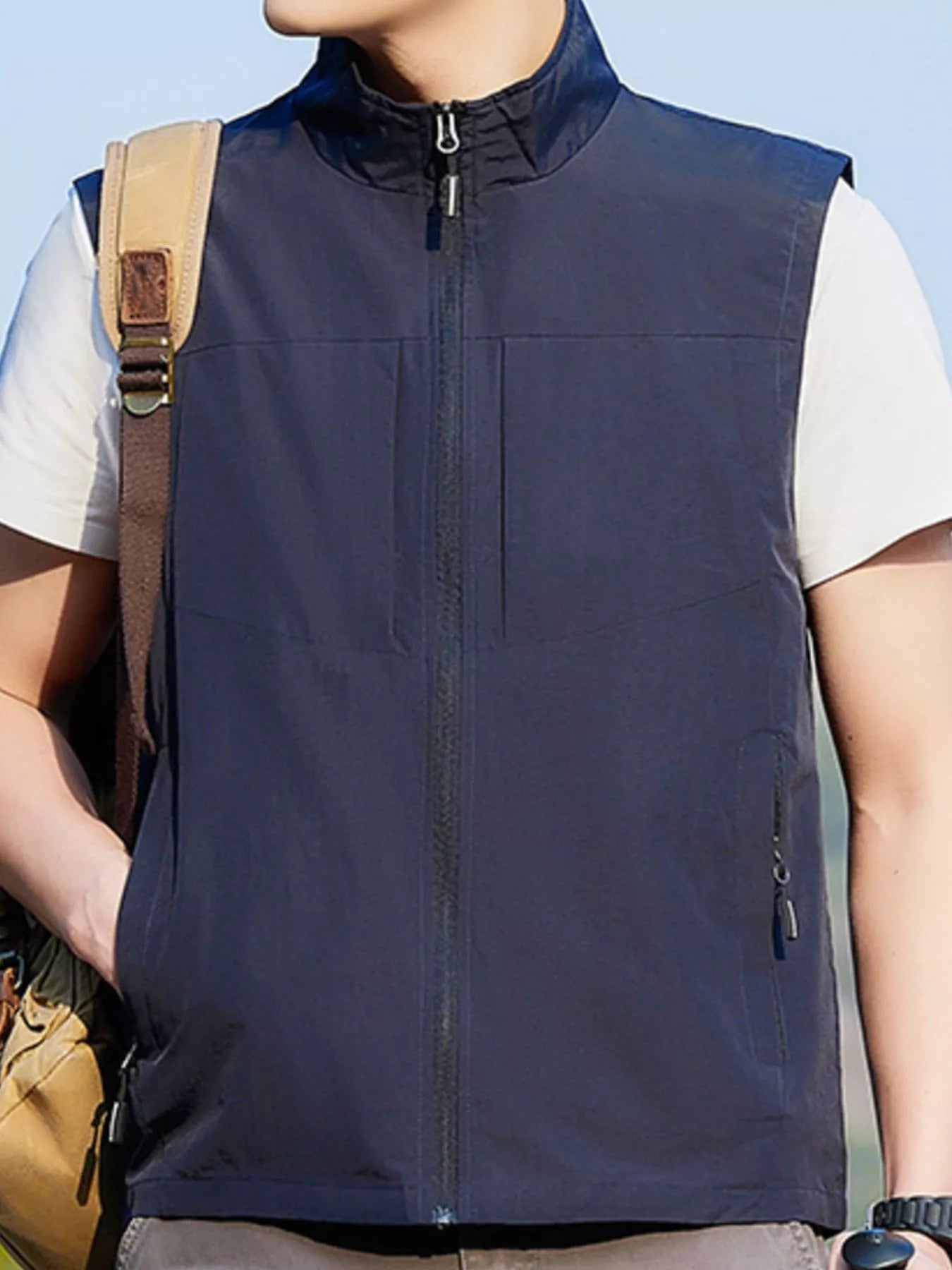 Men's Plus Size Lightweight Zip Up Vest - Loving It Shop