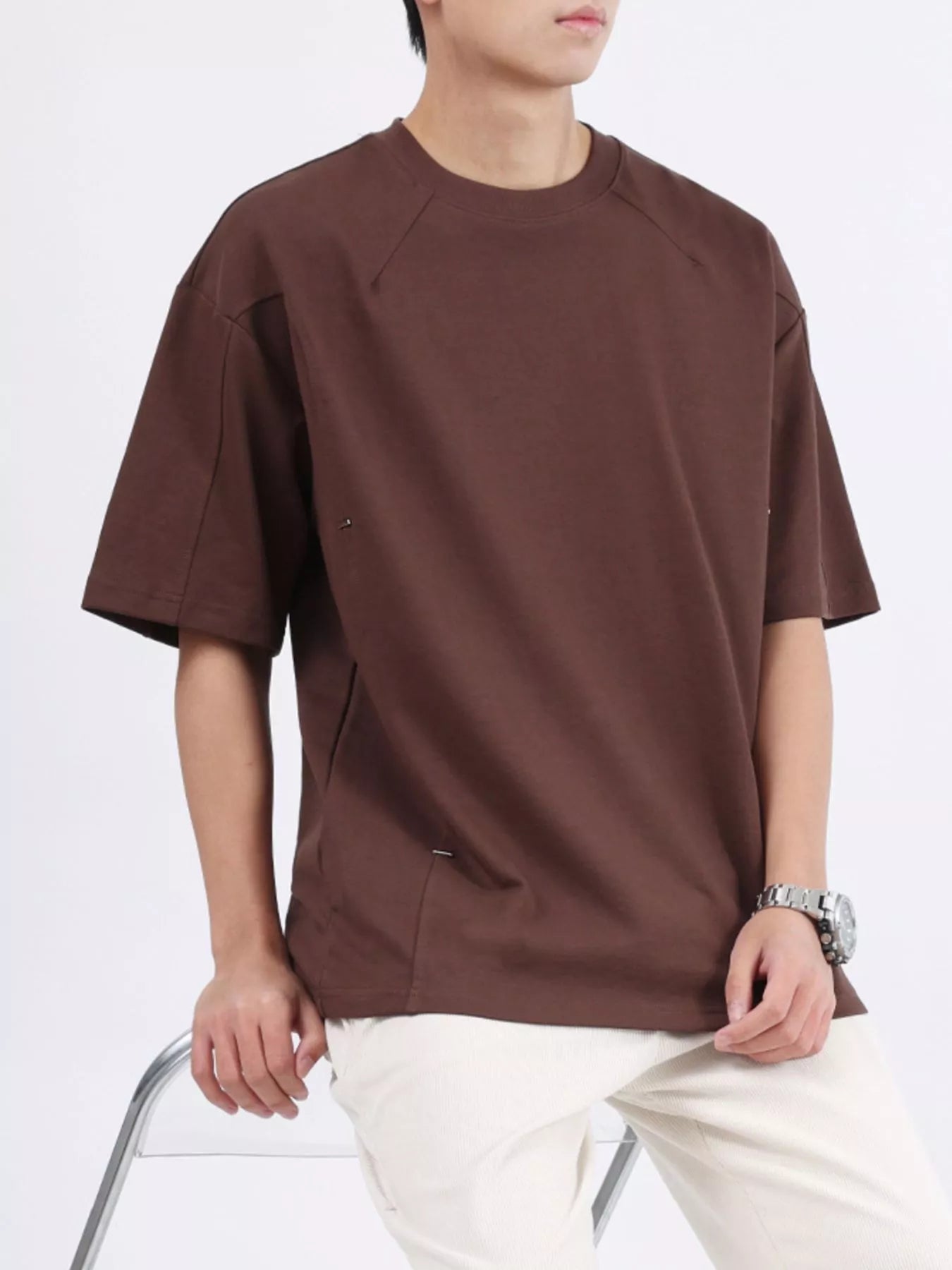 Men's Plus Size Half Sleeve Oversized T-Shirt - Loving It Shop