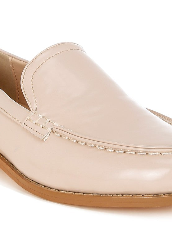 Corleone Pleather Stacked Heel Loafers