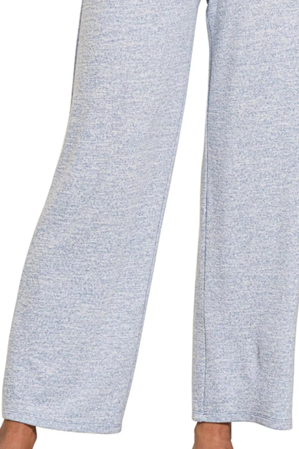 Soft Melange Hacci Elastic Waistband Lounge Pants