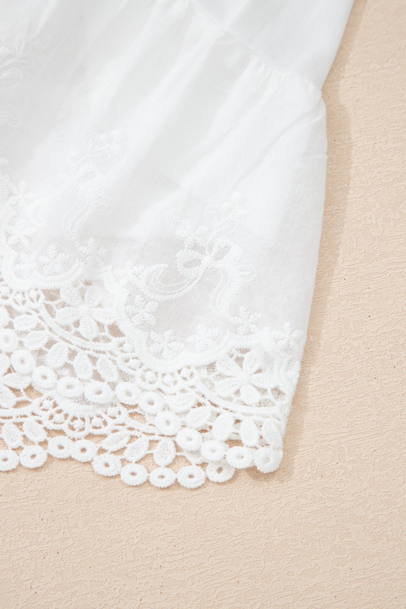 White Lace Ruffle Tiered Drawstring Elastic Waist Sweet Shorts - Loving It Shop