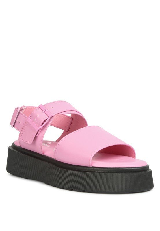 GLADEN Pin Buckle Platform Sandals - Loving It Shop