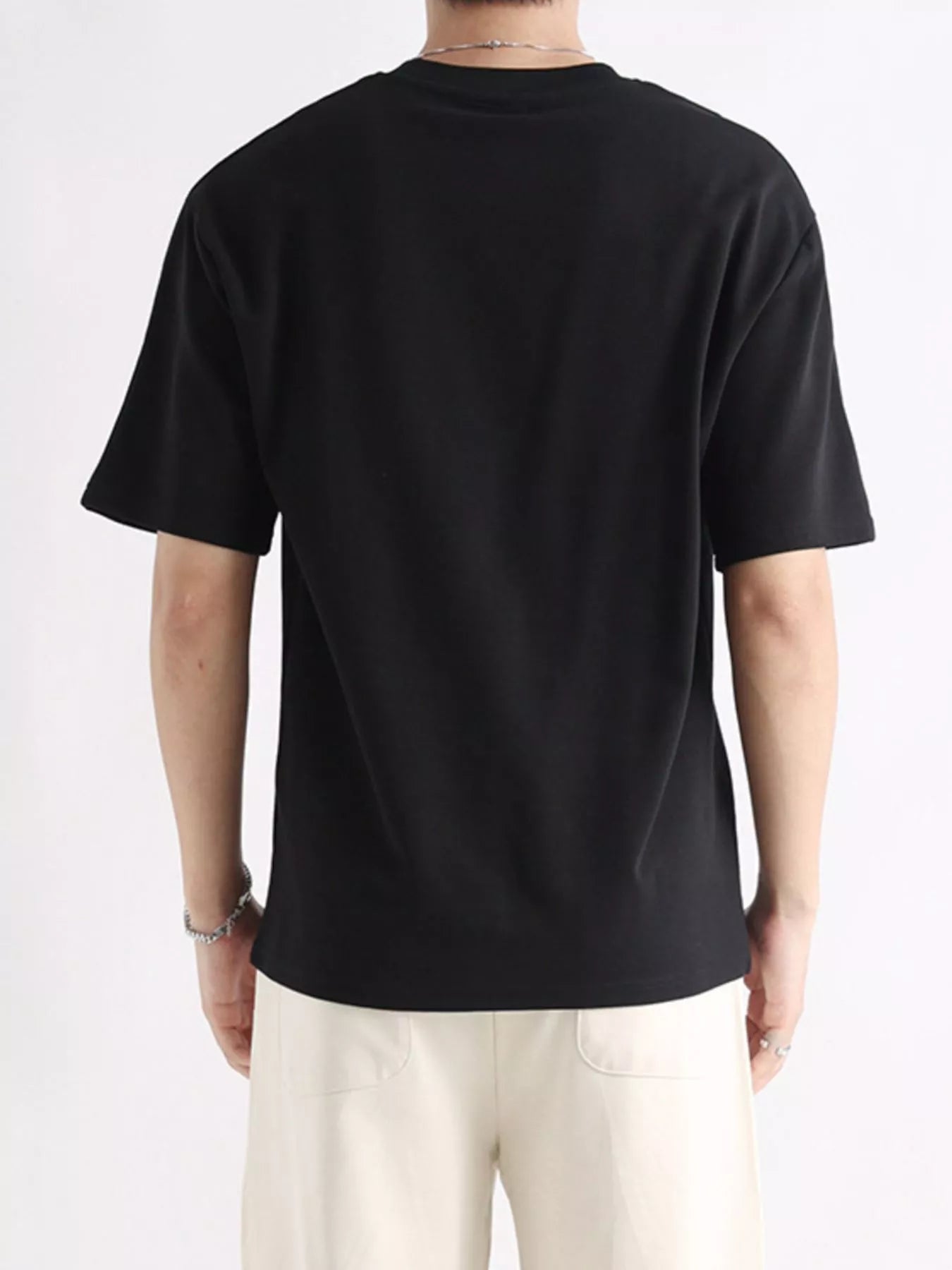 Men's Plus Size Relaxed Fit Solid Color T-Shirt - Loving It Shop