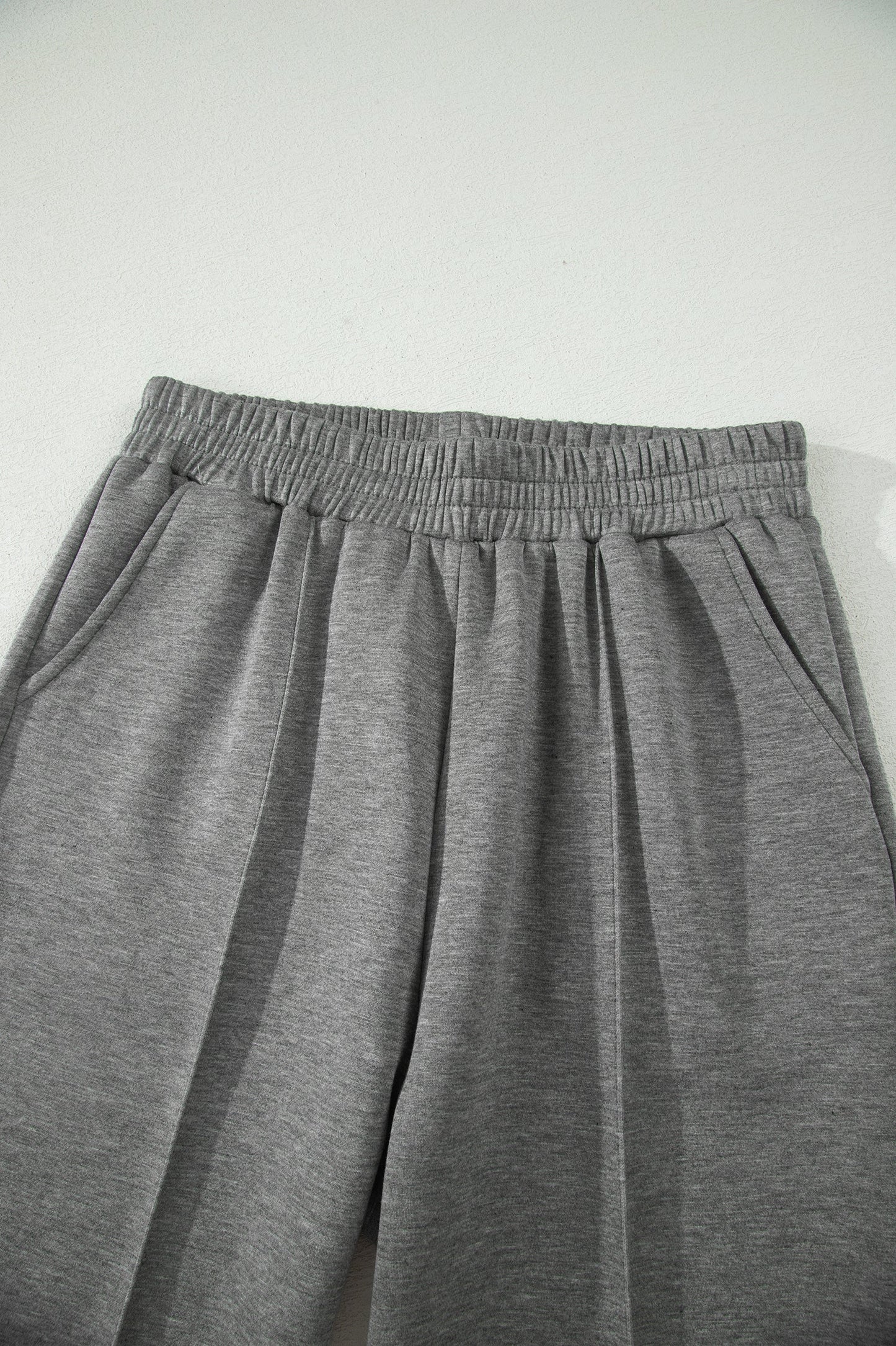 Gray Half Zip Polo Tee Casual Pant Set