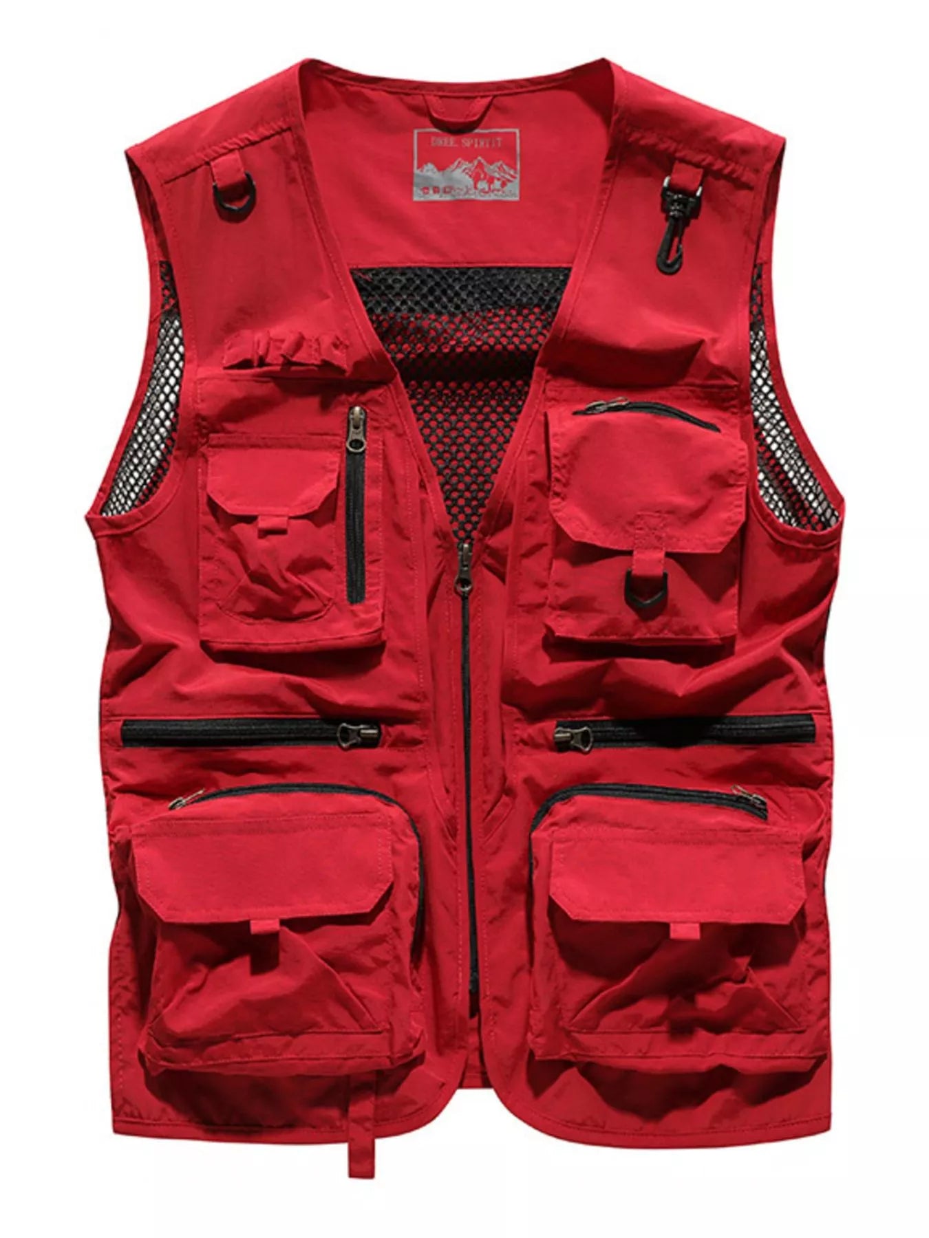 Men's Plus Size Outdoor Workwear Multi-Pocket Quick-Dry Mesh Vest
