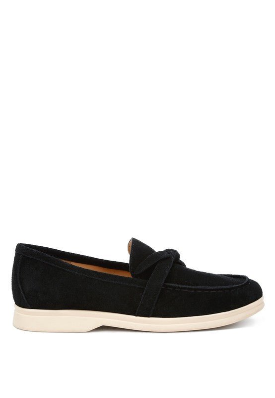 Nautica Genuine Suede Knot Detailed Loafers - Loving It Shop