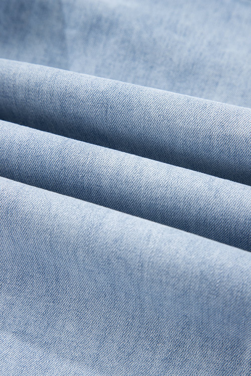 Beau Blue Drawstring Seam Detail Raw Hem Wide Leg Denim Pants - Loving It Shop