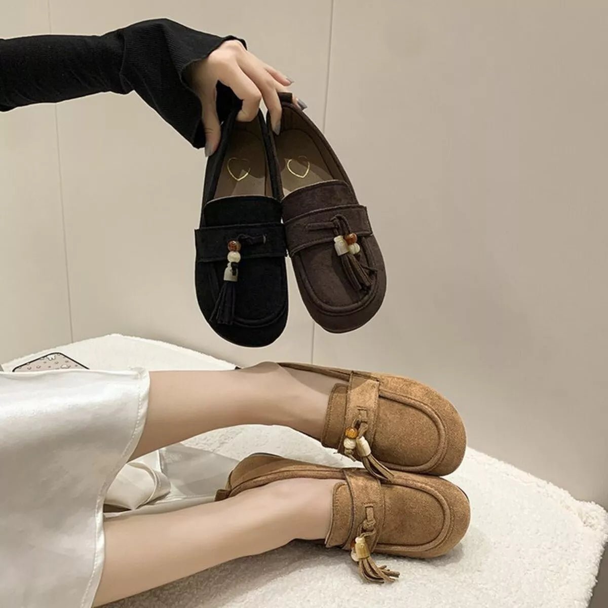 Tassel Round Toe Slip - Ons - Loving It Shop