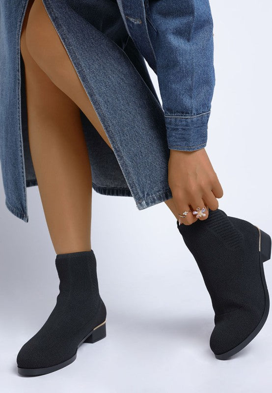 Rosamund Knitted Sock Boots