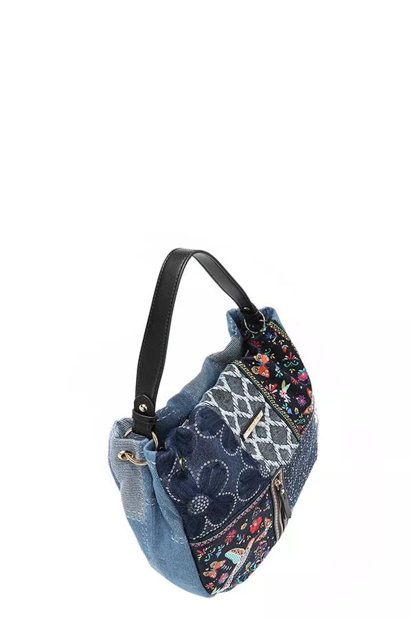 Bosque De Amor Denim Hobo Bag