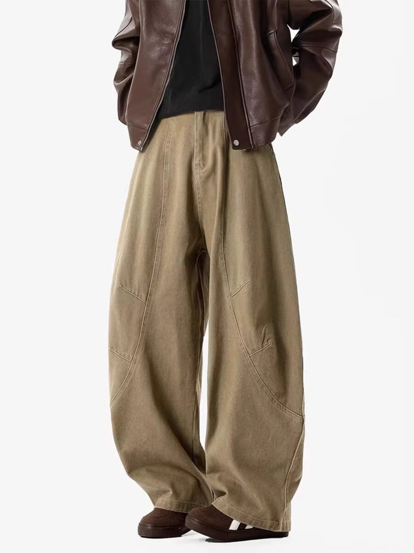 Men's Full Size Vintage Wide Leg Pants Plus Size