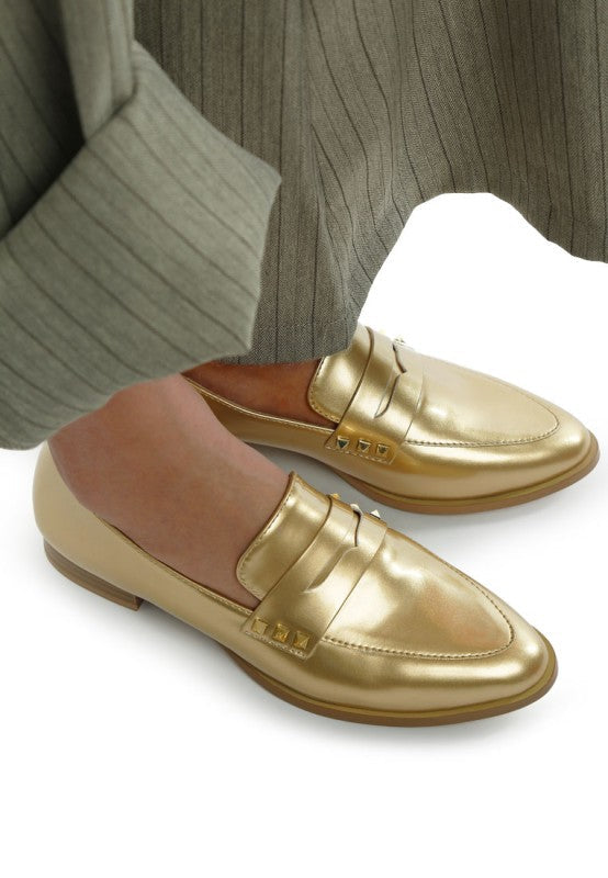 Noshiya Patent Pleather Penny Loafers