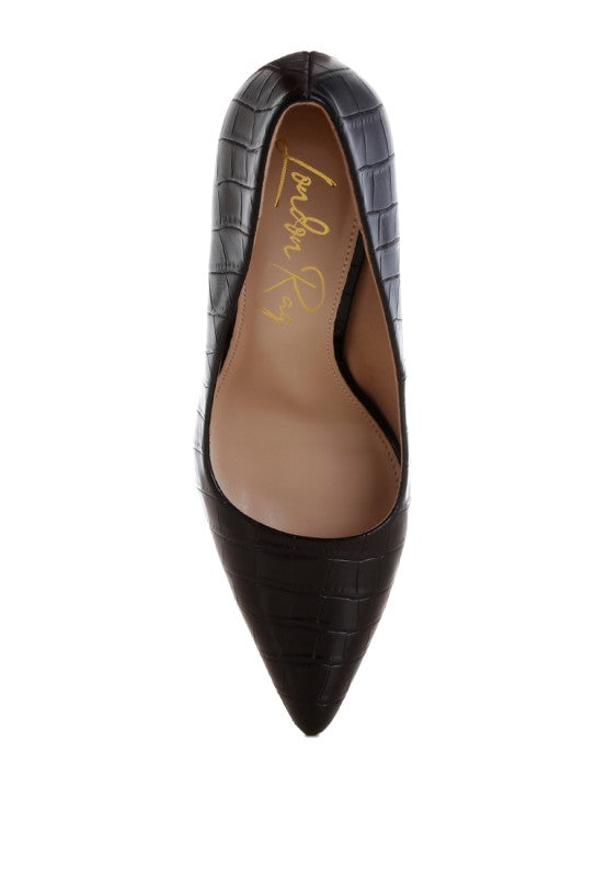 Scheba Sleek Block Heel Pumps
