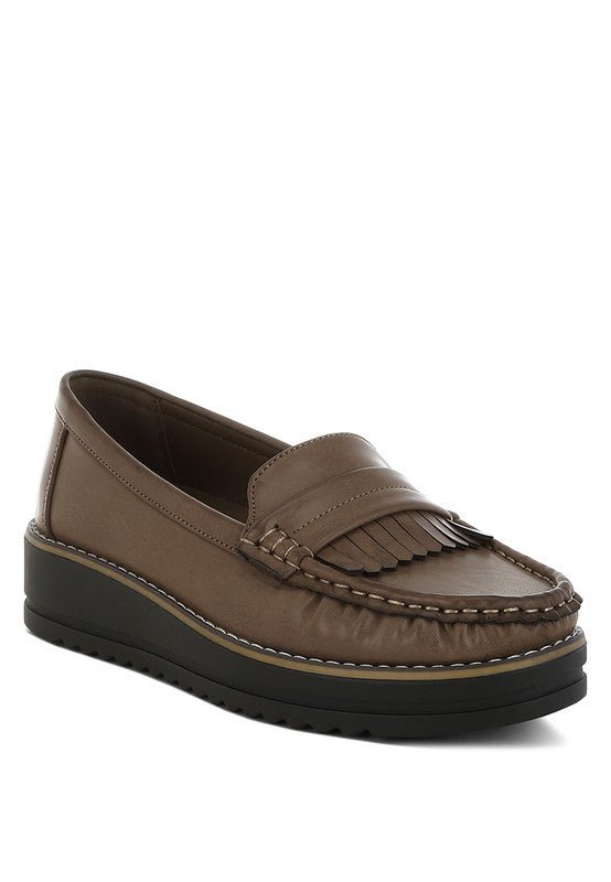 Croyda Fringed Nubuck Loafers - Loving It Shop
