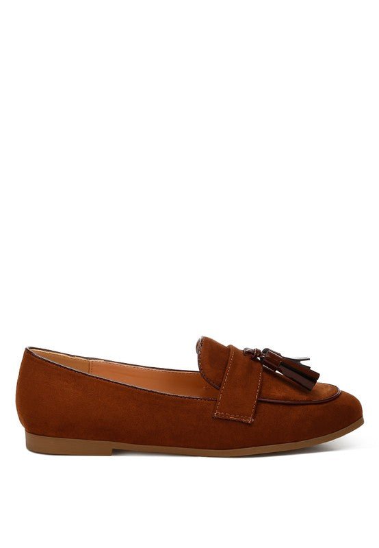 Folklore Micro Suede Tassel Loafers - Loving It Shop