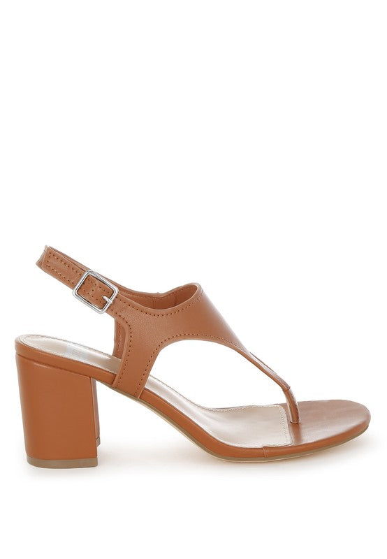Ann Real Leather Thong Toe Sandals