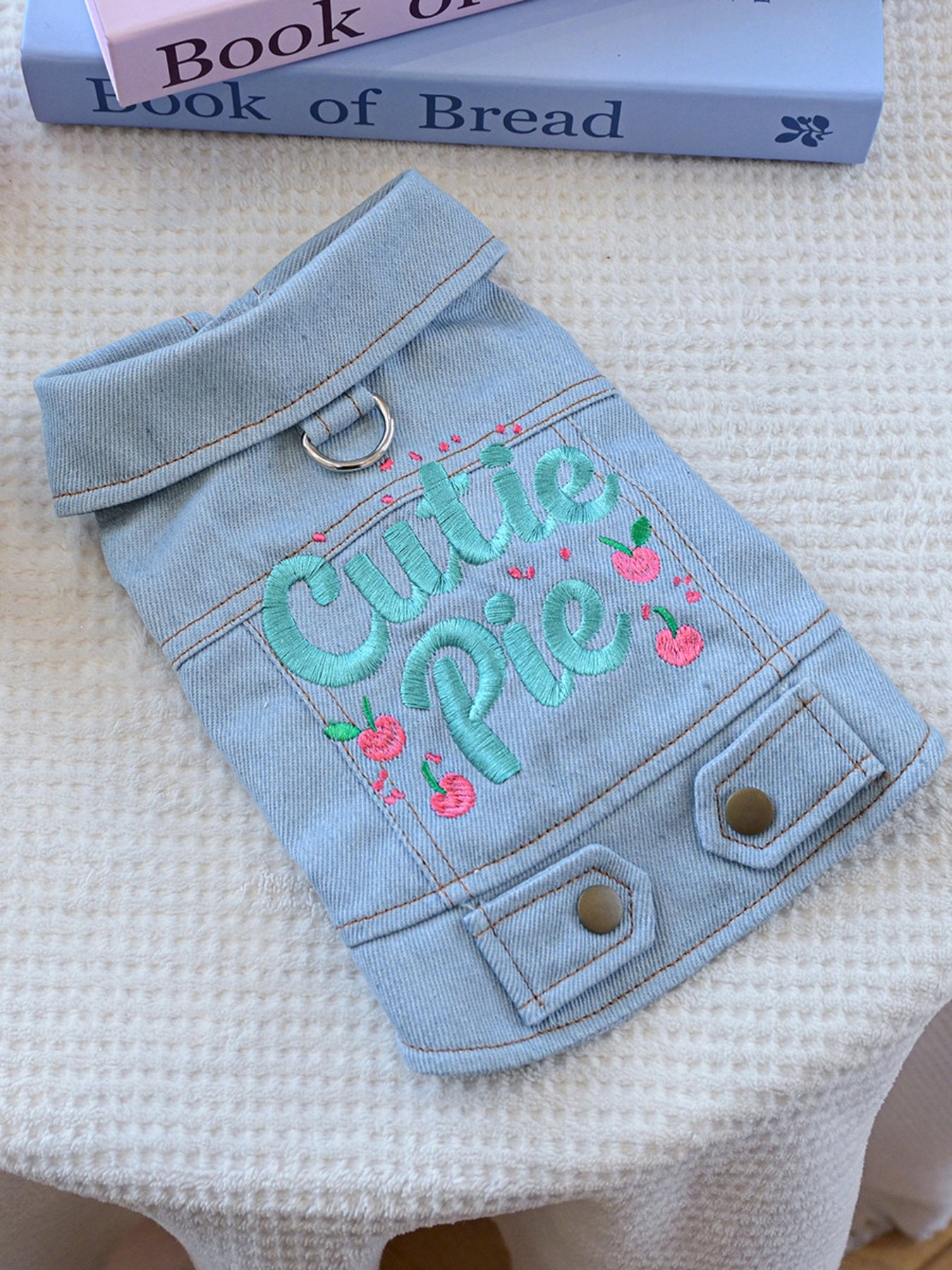 Embroidered Denim Pet Jacket - Loving It Shop
