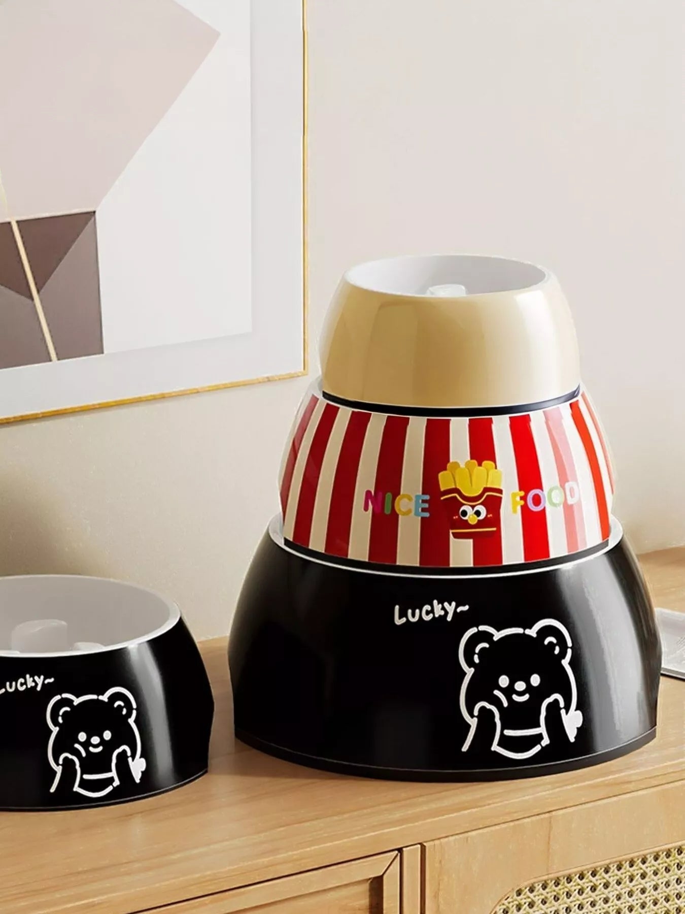 Cute Cartoon Pattern Pet Bowl - Loving It Shop