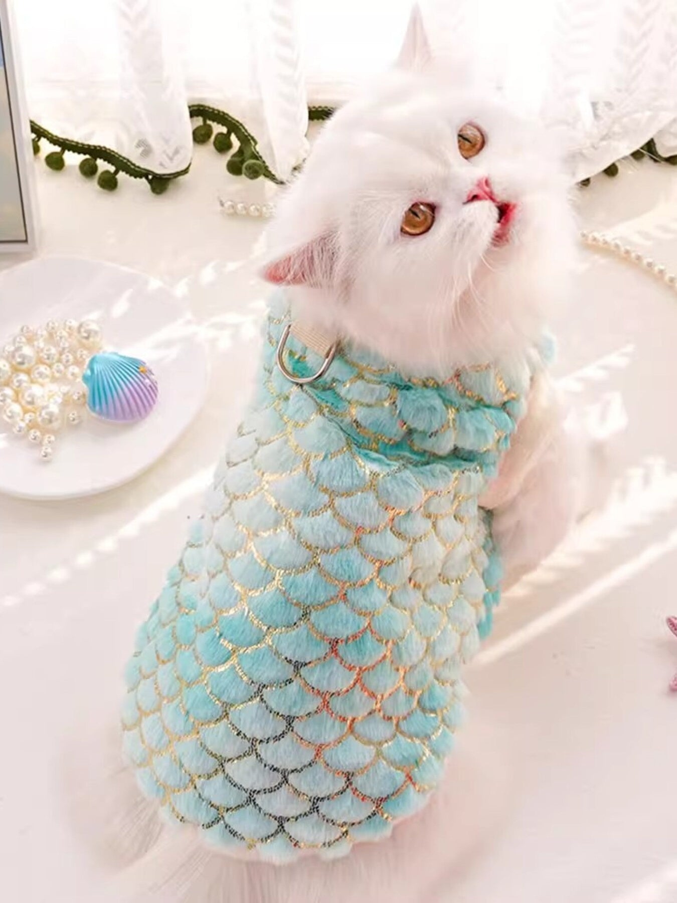 Mermaid Scale Plush Pet Top - Loving It Shop