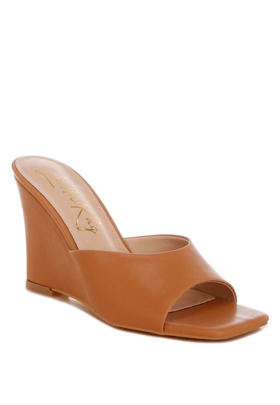 Shiloy Recycled Faux Leather Wedge Sandals